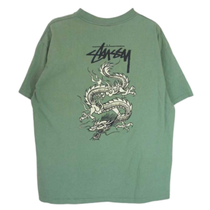 ステューシー 80S USA製 OLD アメリカ製 オールド 黒タグ 初期 ドラゴン バック プリント 半袖 Tシャツ  買取実績