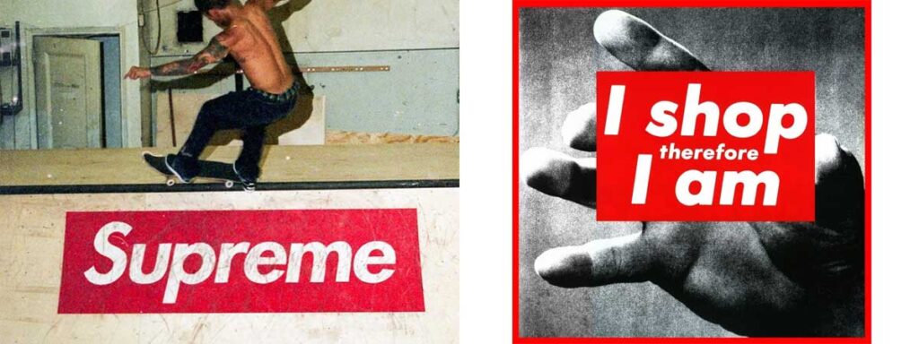 シュプリームのボックスロゴ / バーバラ・クルーガー「Untitled （I shop therefore I am）」 画像
