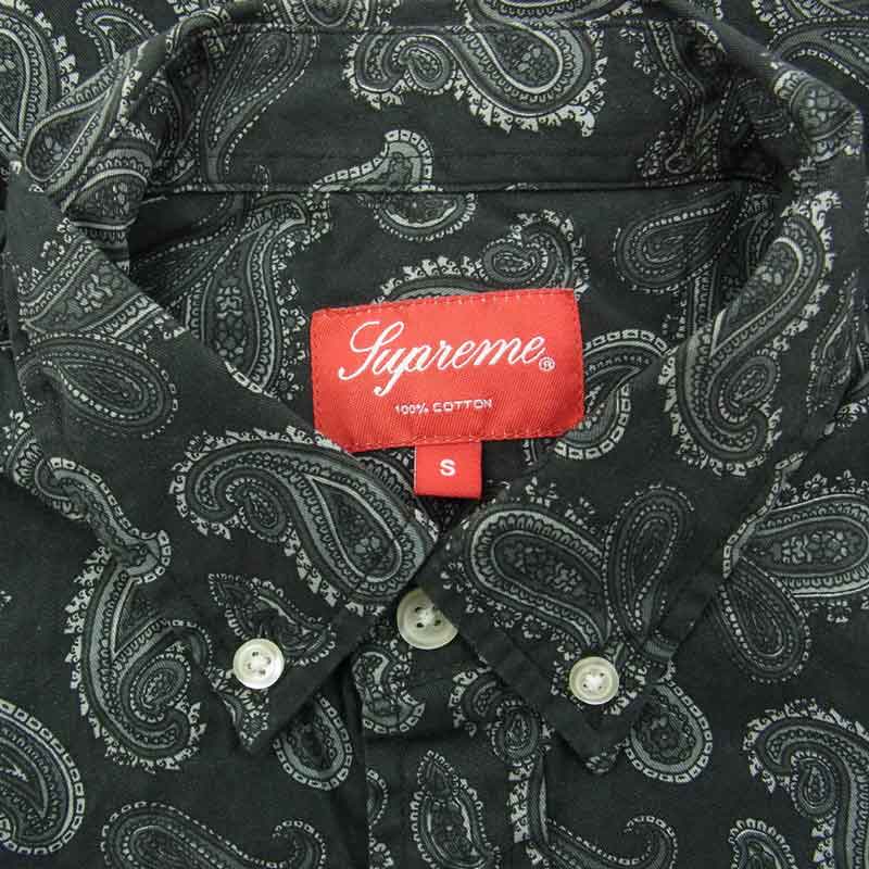 シュプリーム 13AW Paisley Shirt ペイズリー長袖 ボタンダウン シャツ 買取実績 画像