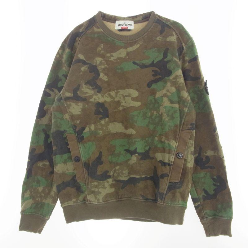 シュプリーム 14AW Stone Island Crewneck Sweatshirt Woodland Camo クルーネック カモフラ スウェット 買取実績 画像