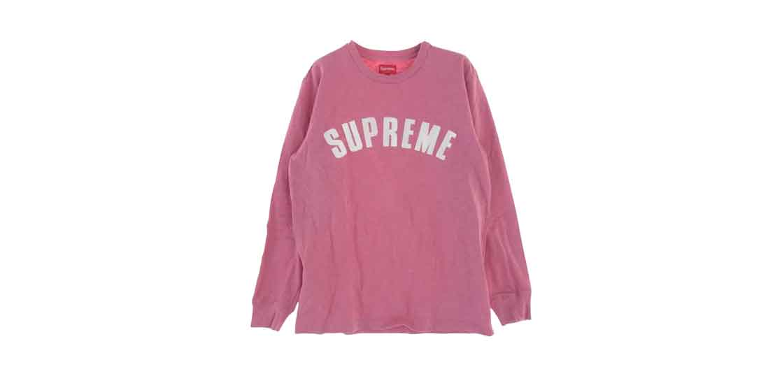 シュプリーム 16SS Arc Logo L/S Top ピンク 買取実績