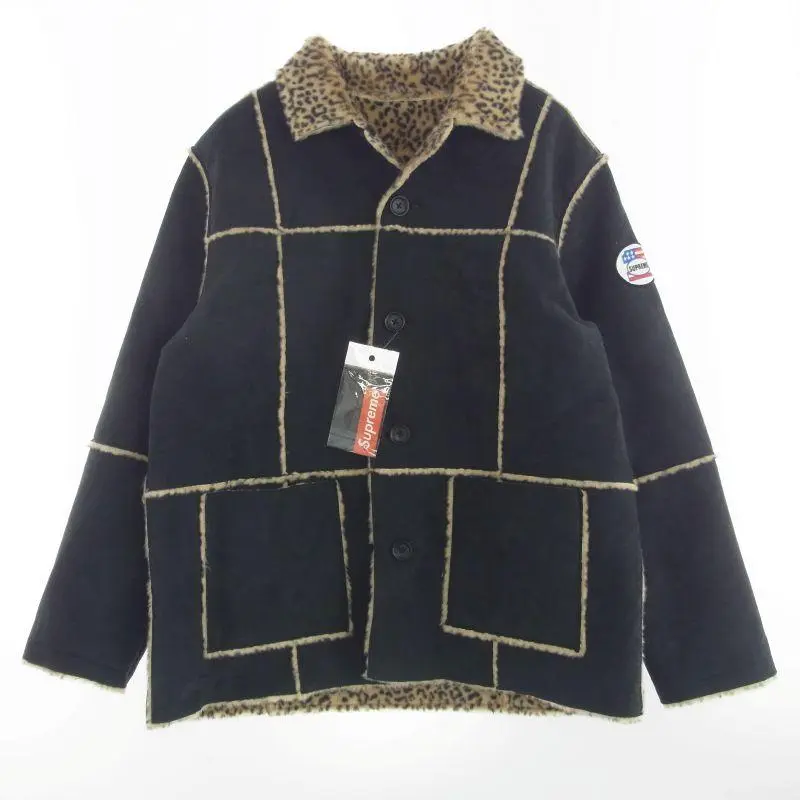 f*_様 Supreme シュプリーム ジャケット レオパード ボア カーコート Supreme - シュプリーム ジャケット M レオパード フリース ジップ