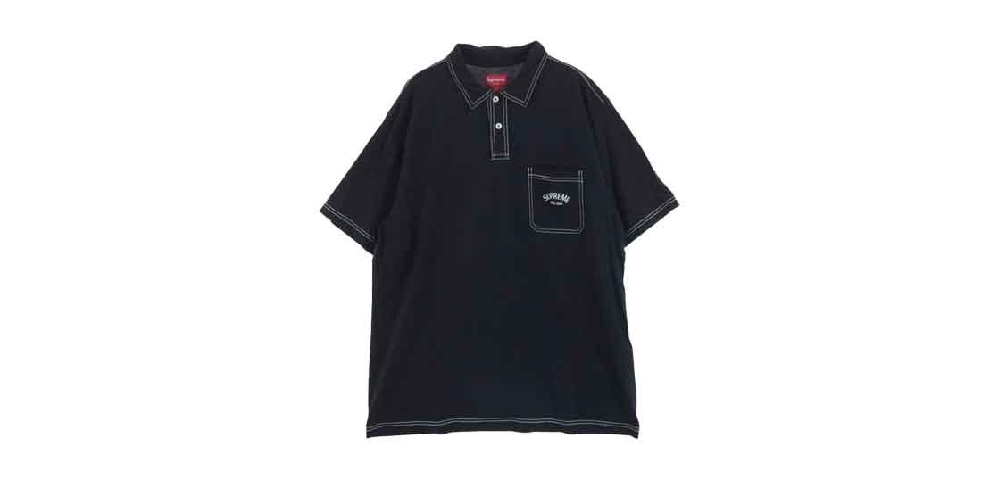 シュプリーム 20AW Contrast Stitch Polo ブラック系 買取実績