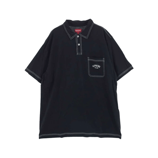 シュプリーム 20AW コントラスト ステッチ シャツ 半袖 ブラック 買取実績 画像