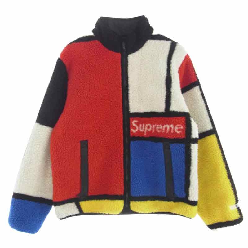 シュプリーム 20AW Reversible Colorblocked Fleece jacket リバーシブル フリース ボア ジャケット 買取実績 画像