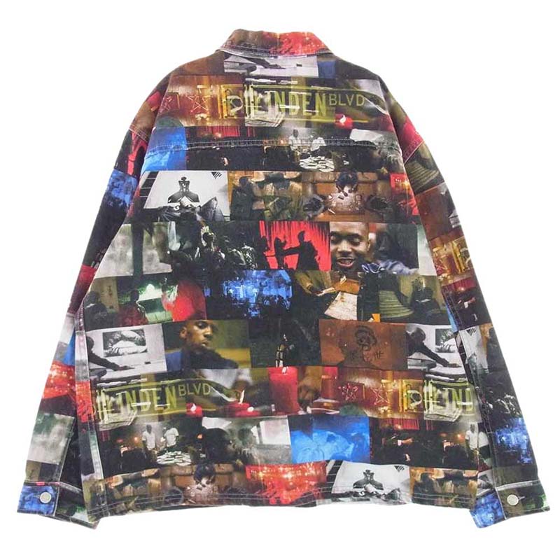 シュプリーム 21AW Nas and DMX Collage Denim Chore Coat 総柄 デニム ジャケット マルチカラー系 買取実績 画像