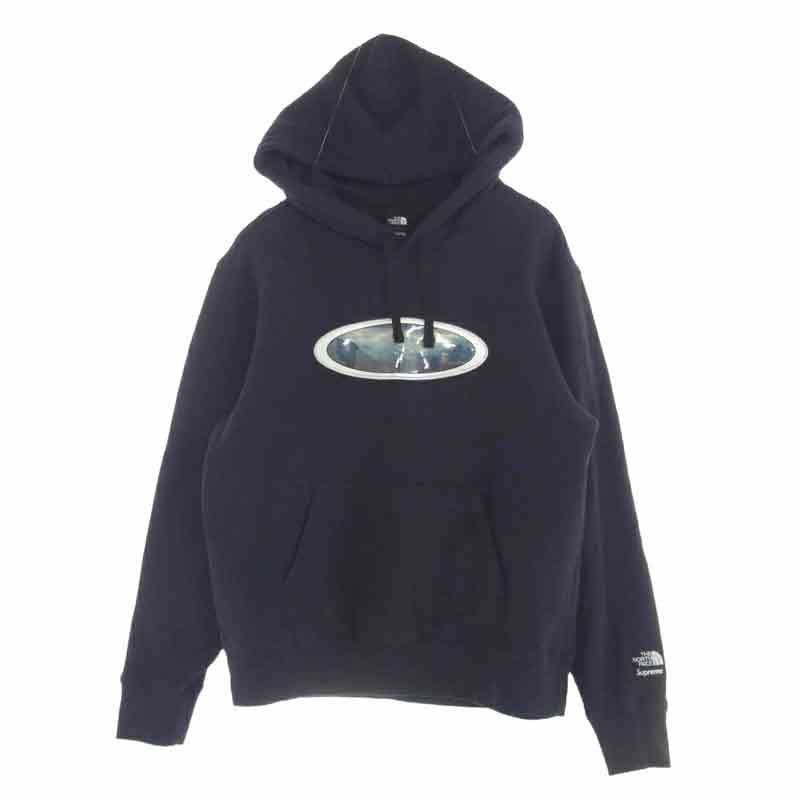 シュプリーム 21AW NT52100I × THE NORTH FACE Lenticular Mountains Hooded Sweatshirt プルオーバー フーディー パーカー 買取実績 画像