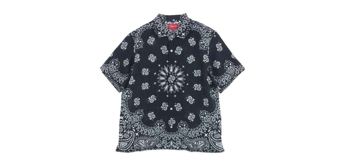 シュプリーム 21SS Bandana Silk S/S Shirt ブラック系 買取実績