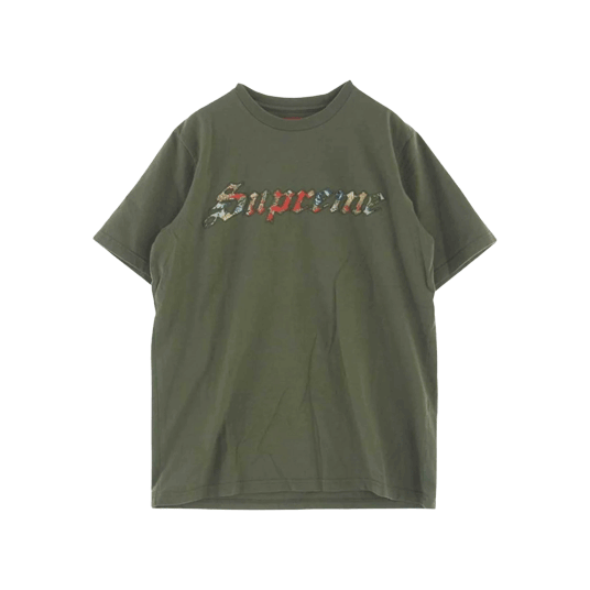 シュプリーム 21SS フローラル アップリケ 半袖 Tシャツ グリーン 買取実績 画像