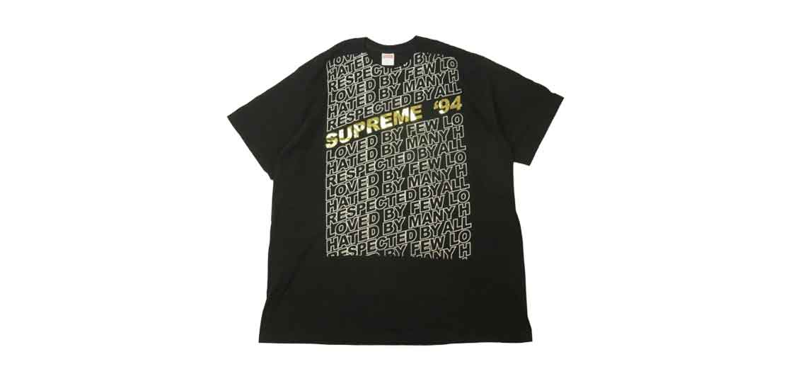 シュプリーム 22SS Respected Tee ブラック系 買取実績