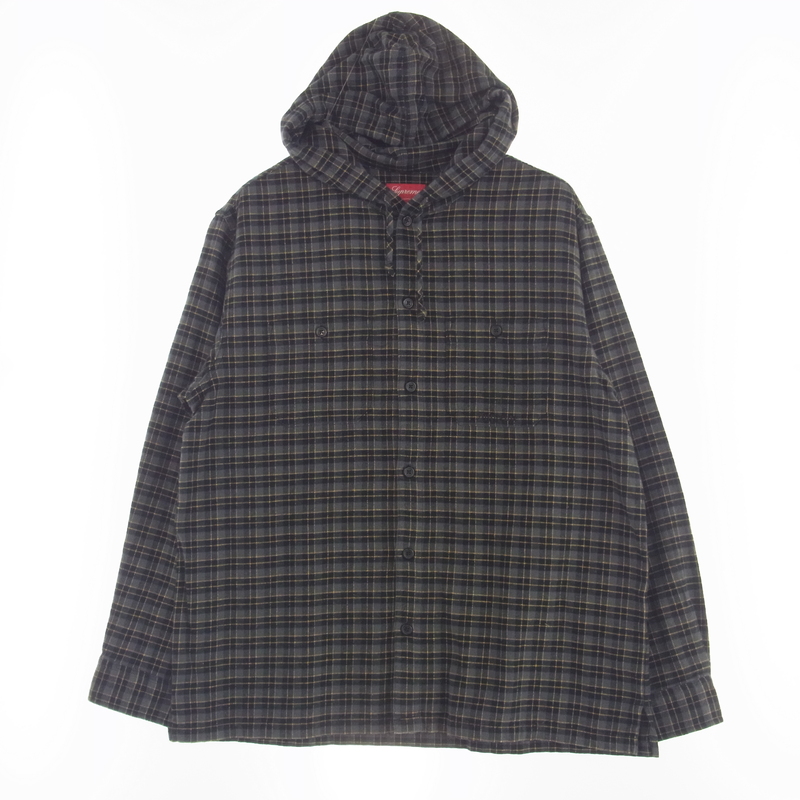 シュプリーム 22SS Mini Plaid Hooded Shirt ミニ プレイド フーデッド フランネル 長袖 シャツ 買取実績 画像