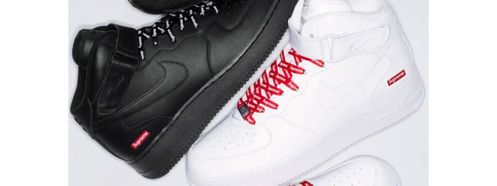 Supreme®/Nike® Air Force 1 Mid 　価格：18,920円 €138 $134 ※9/15（White, Black）画像