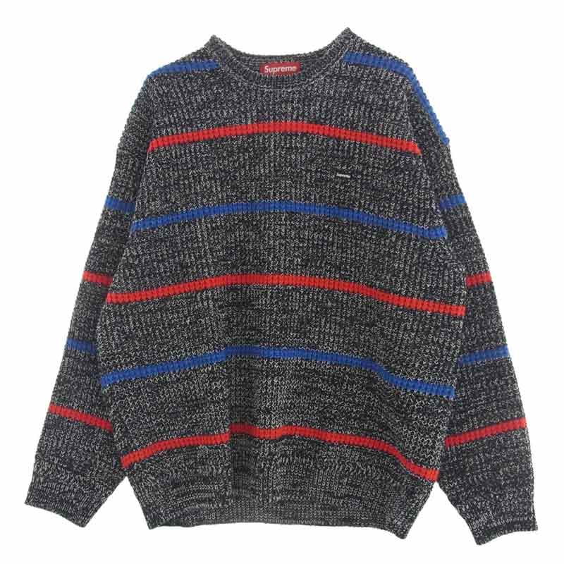 シュプリーム 24AW Waffle Small Box Sweater Stripe Melange ワッフル スモール ボックス セーター ストライプ メランジ ニット 買取実績 画像