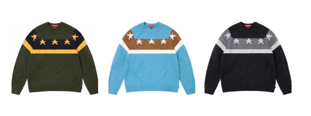 Stars Sweater（スターズセーター） 価格：￥25,300（Green, Dusty Blue, Black）　画像