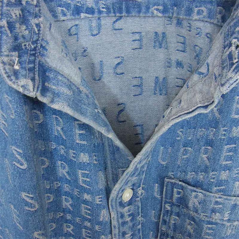 シュプリーム 21SS Warp Jacquard Logos Denim Shirt 買取実績 画像