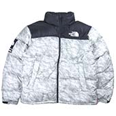 シュプリーム ×ノースフェイス 19AW Paper Print Nuptse Jacket 画像