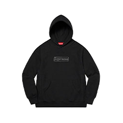 シュプリーム KAWS Chalk Logo Hooded Sweatshirt　Black Lサイズ 画像