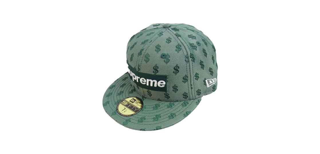 シュプリーム  × New Era 18SS Monogram Box Logo Cap グリーン系 買取実績