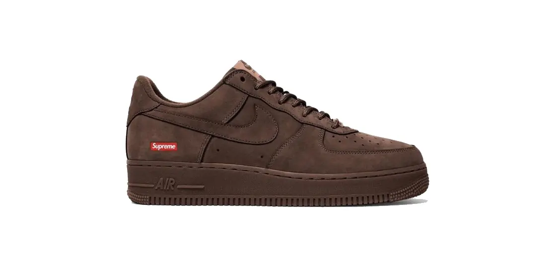 NIKE エアフォース1 low w sp シュプリームコラボ　ブラウン シュプリーム×ナイキ エアフォース1に新色「バロックブラウン」が登場