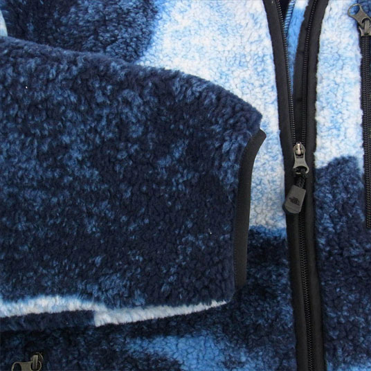 シュプリーム ノースフェイス 21AW NA52100I ブリーチドデニムプリント フリースジャケット ブルー 買取実績 画像