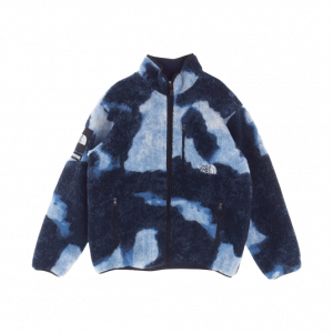 シュプリーム × ノースフェイス 21AW NA52100I ブリーチドデニムプリント フリースジャケット ブルー 買取実績