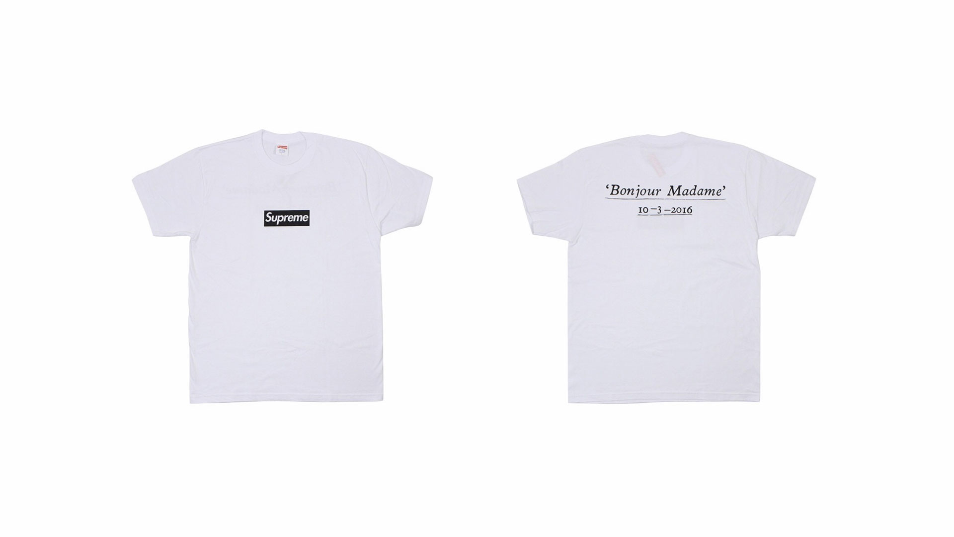 ②ステッカー美品 Supreme Paris パリ Box Logo Tee シュプリーム