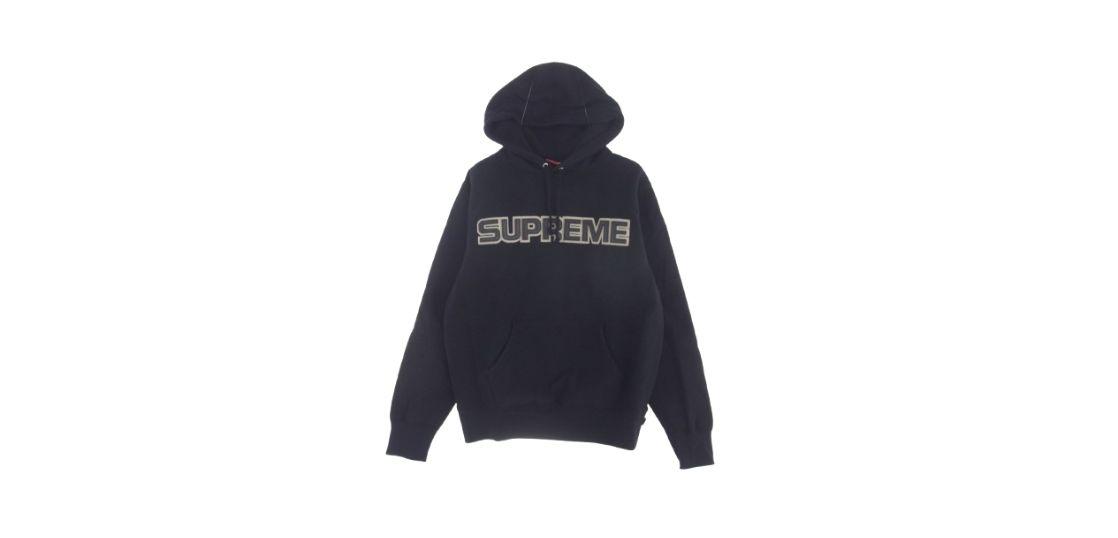 シュプリーム 18AW パンチング レザー ロゴ フーデッド スウェット 買取実績