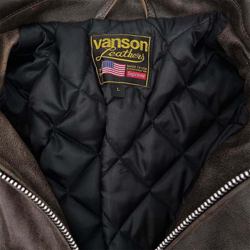 シュプリーム × Vanson Leathers 20AW Worn Leather Jacket 買取実績 画像