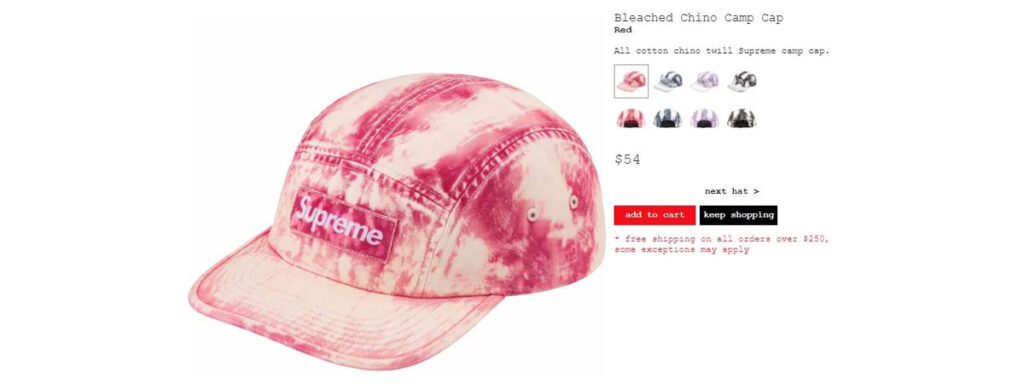Bleached Chino Camp Cap　画像