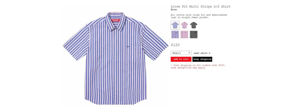 Loose Fit Multi Stripe S/S Shirt　画像
