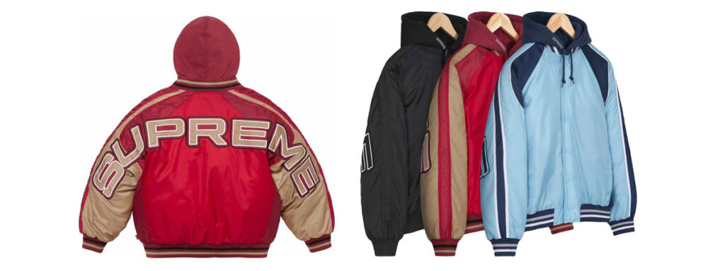 Hooded Stadium Jacket 　価格：42,900円 €238 $238（Red, Blue, Black）　画像