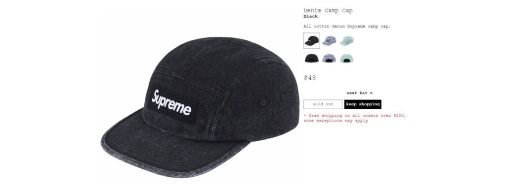 Denim Camp Cap 　価格：8,800円 €52 $48（Mint, Stripe, Black）画像