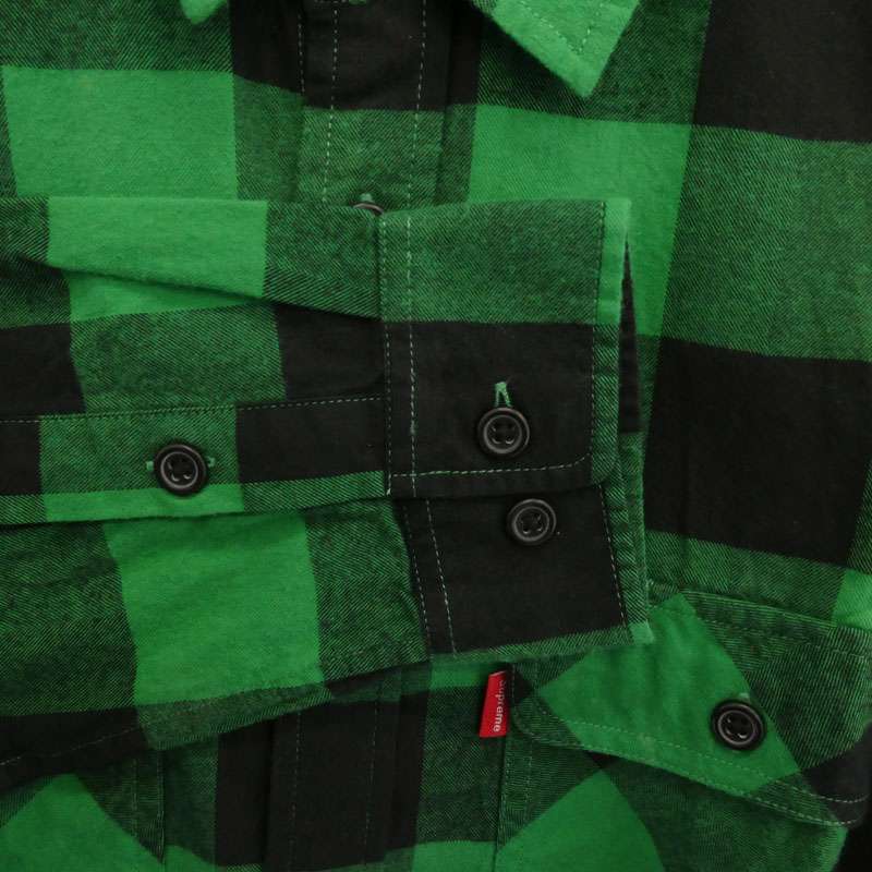 シュプリーム 09AW-10AW Buffalo Flannel Shirt バッファロー フランネル ブロック チェック ロング スリーブ ボタンダウン 長袖 シャツ 買取実績 画像