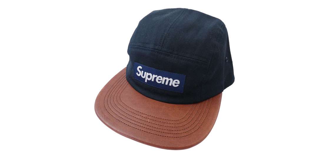 シュプリーム 12SS Herringbone leather Camp Cap 買取実績