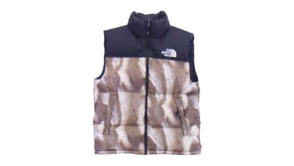 シュプリーム × THE NORTH FACE ザノースフェイス13AW ND01341 Fur Print Nuptse Vest ダウンベスト 買取実績