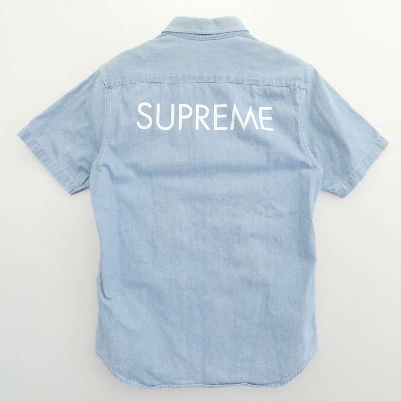 シュプリーム 15SS Classic Logo Denim Shirt クラシック ロゴ デニム 半袖 シャツ 買取実績 画像