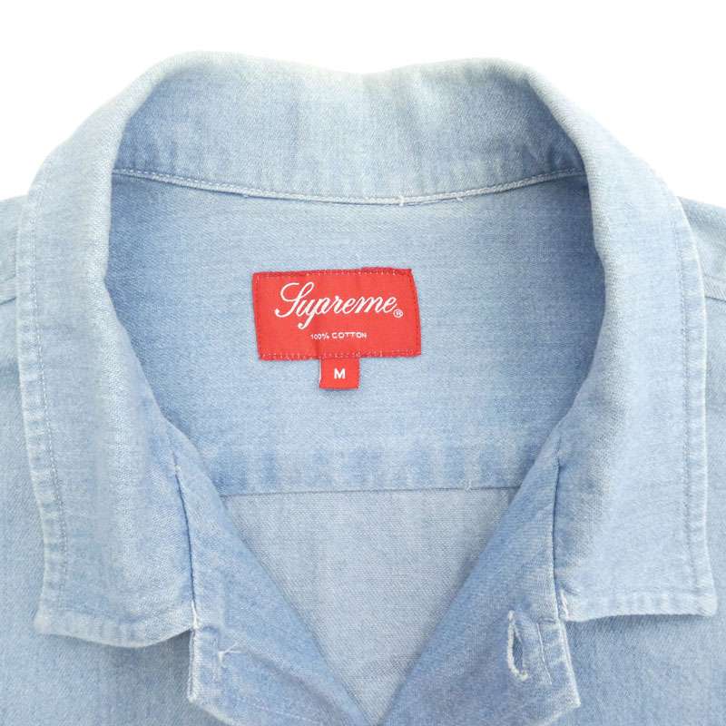 シュプリーム 15SS Classic Logo Denim Shirt クラシック ロゴ デニム 半袖 シャツ 買取実績 画像