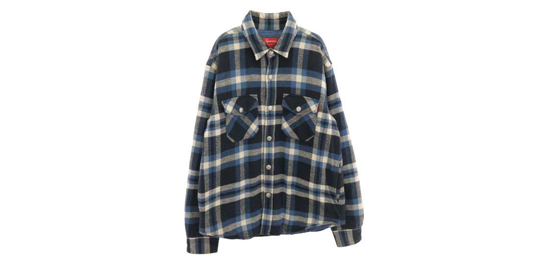 シュプリーム 17AW ワングラム期 Quilted Arc Logo Flannel Shirt 買取実績