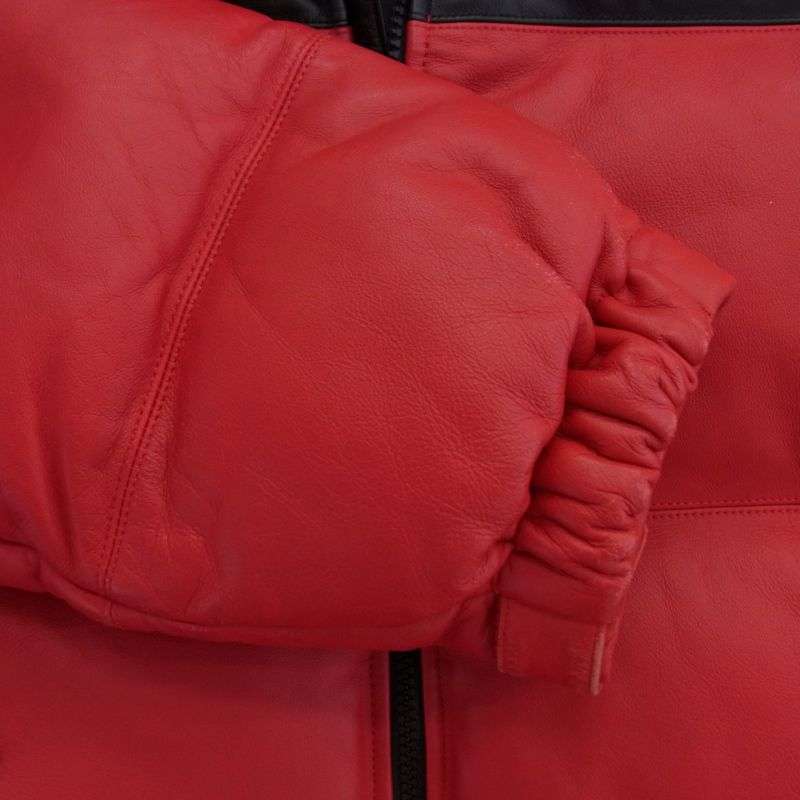 シュプリーム 17AW × THE NORTH FACE ノースフェイス ND91702I Leather Nuptse Jacket レザー ヌプシ ダウン ジャケット 買取実績 画像
