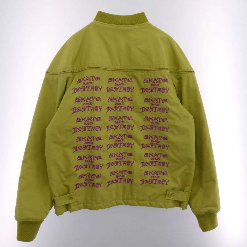 シュプリーム 17SS × Thrasher スラッシャー Poplin Crew Jacket バック刺繍 中綿 ブルゾン ジャケット 買取実績 画像