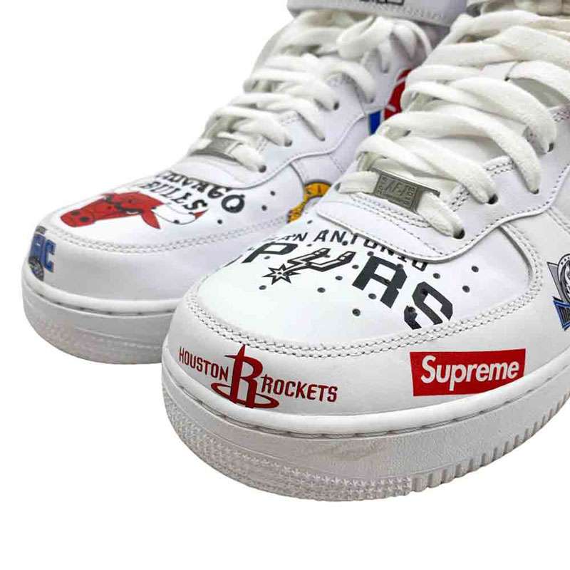 ナイキ エアフォース1 ミッド シュプリーム NBA ホワイト Nike Air Force 1 Mid Supreme NBA White Men's - AQ8017-100 - US