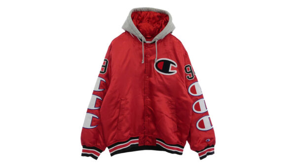 シュプリーム 18AW Champion チャンピオン HOODED SATIN VARSITY JACKET 買取実績