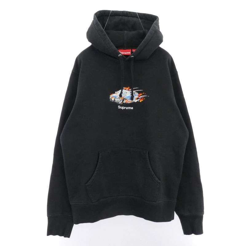 シュプリーム 19AW Cop Car Hooded Sweatshirt コップカー フロント刺繍 フーデッド スウェットシャツ プルオーバーパーカー 買取実績 画像