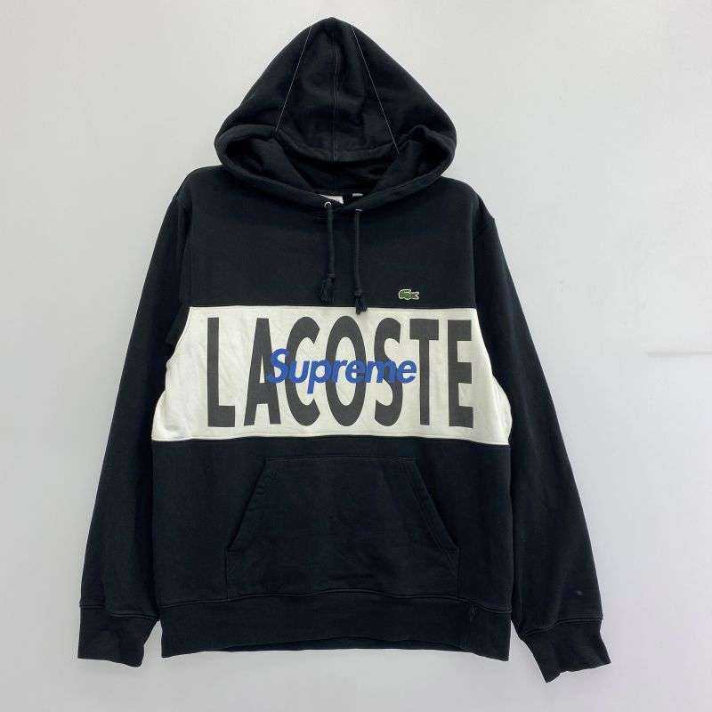 シュプリーム 19AW × Lacoste ラコステ Logo Panel Hooded Sweatshirt ロゴ パネル フーディ スウェット パーカー 買取実績 画像