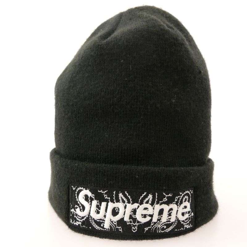 シュプリーム 19AW × New Era Bandana Box Logo Beanie バンダナ ボックスロゴ ビーニー ニット キャップ 買取実績 画像