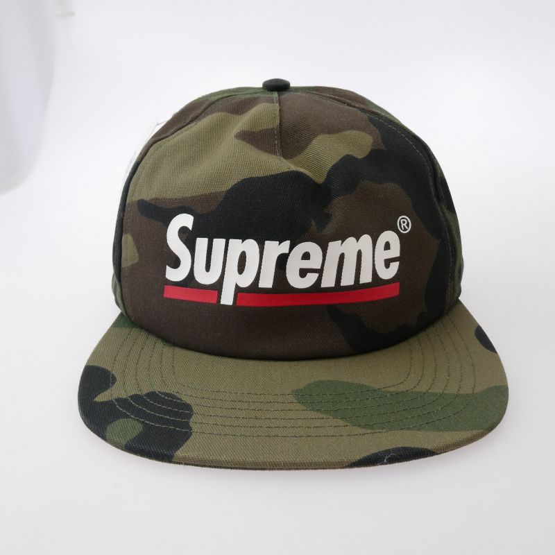 シュプリーム 20SS underline 5-panel cap アンダーライン カモフラ ロゴプリント キャップ 買取実績 画像
