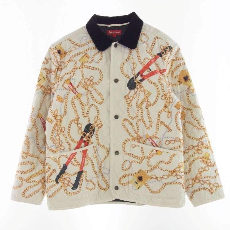 シュプリーム 20AW Chains Quilted Jacket チェーンプリント キルティング ジャケット 買取実績 画像
