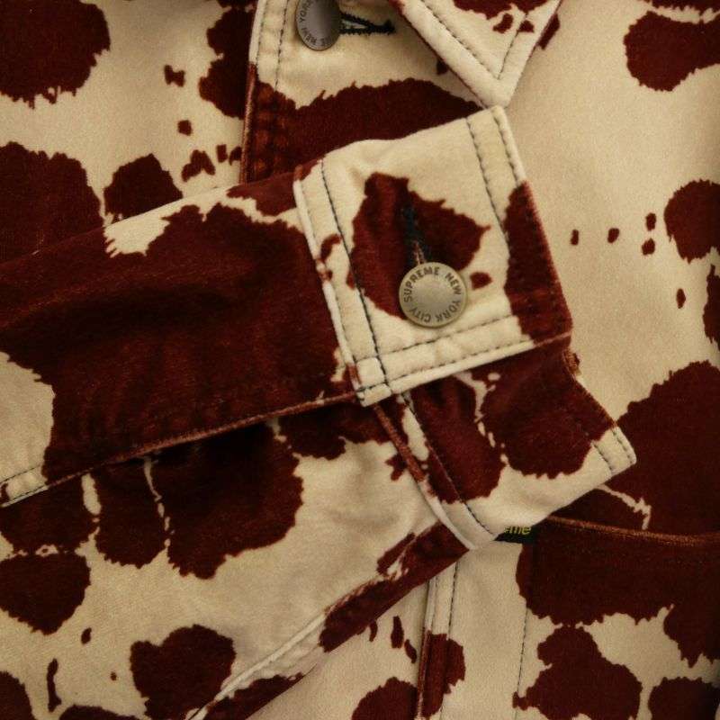 シュプリーム 20SS Cow Velvet Chore Coat 牛柄 アニマル カウ ベルベット カバーオール チョア コート ジャケット 買取実績 画像
