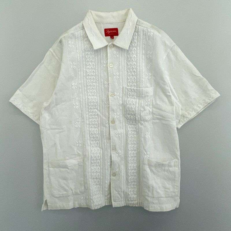 シュプリーム 20SS Embroidered S/S Shirt エンブロイダリー 刺繍 半袖 シャツ 買取実績 画像