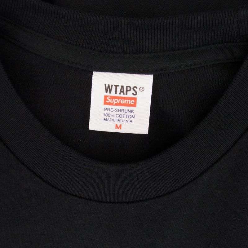 シュプリーム 21AW DZ5485-402 × WTAPS Sic'em! Tee シッケム ロゴプリント 半袖 Tシャツ 買取実績 画像